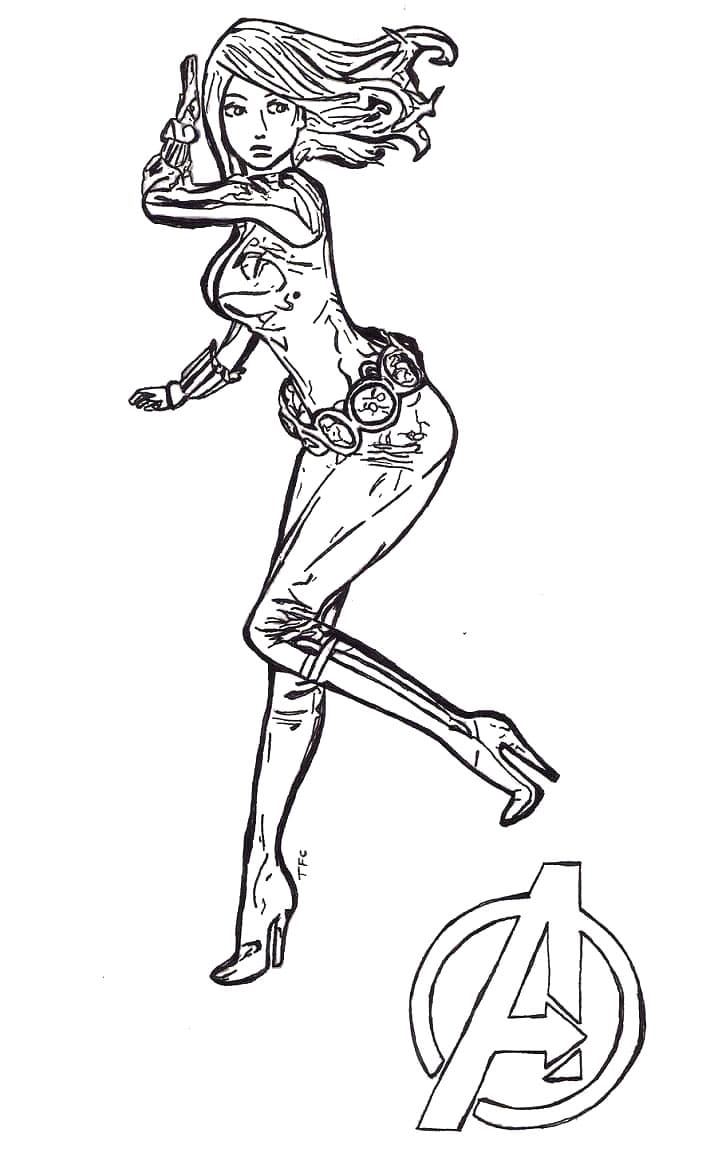 Free printable Black Widow coloring page #198265 from Superheroes and Supervillains collection