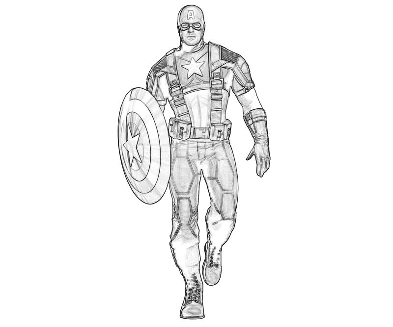 Free printable Captain America coloring page #76574 from Superheroes and Supervillains collection