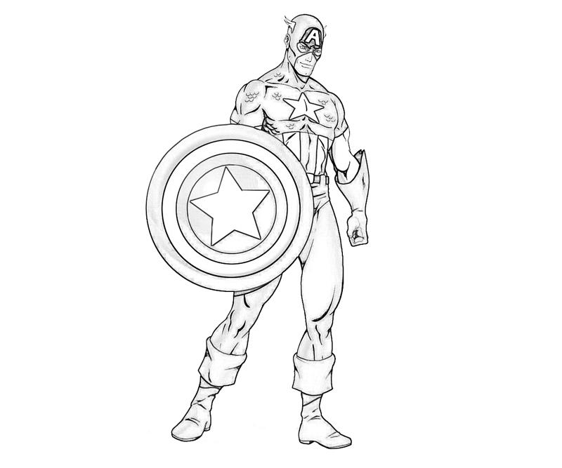 Free printable Captain America coloring page #76612 from Superheroes and Supervillains collection