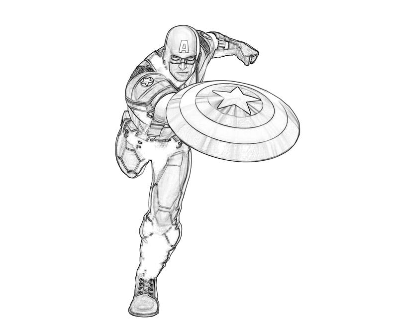 Free printable Captain America coloring page #76632 from Superheroes and Supervillains collection