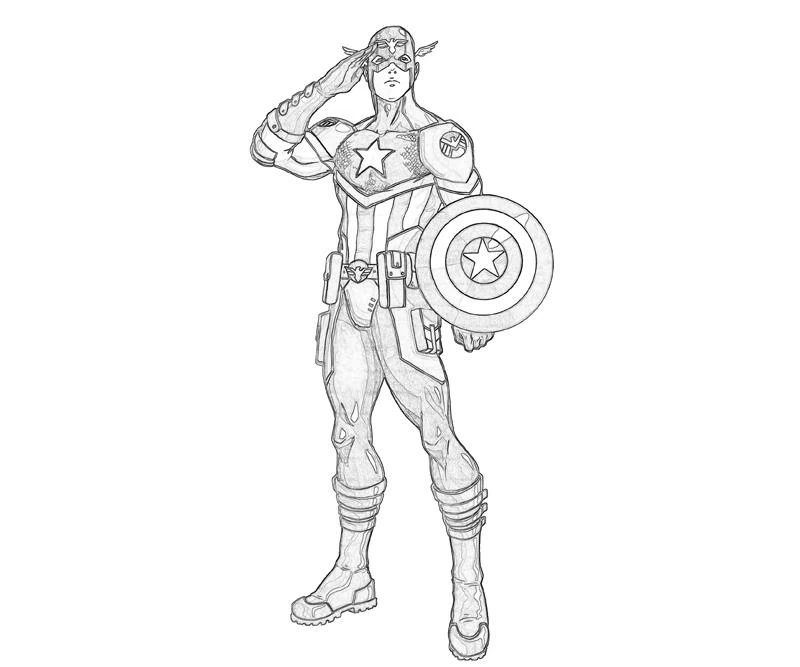 Free printable Captain America coloring page #76648 from Superheroes and Supervillains collection