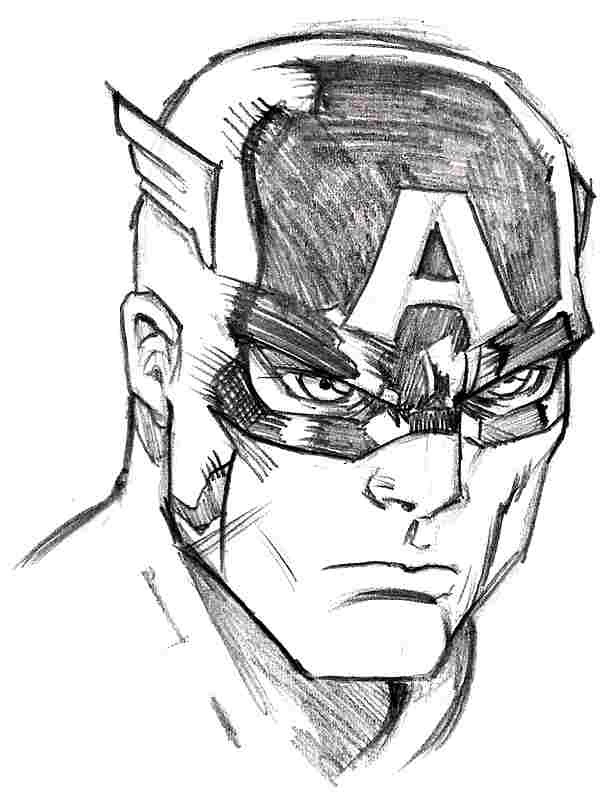 Free printable Captain America coloring page #76665 from Superheroes and Supervillains collection