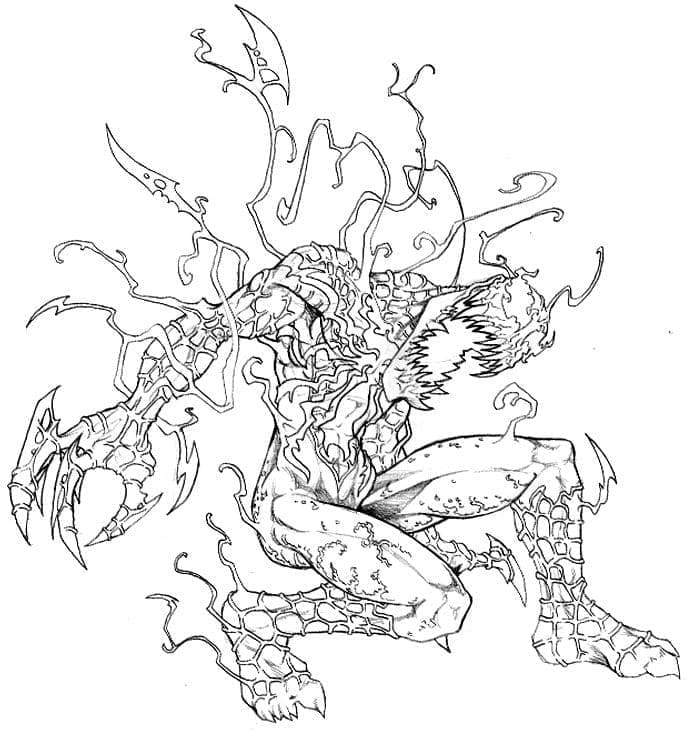 Free printable Carnage coloring page #209390 from Superheroes and Supervillains collection