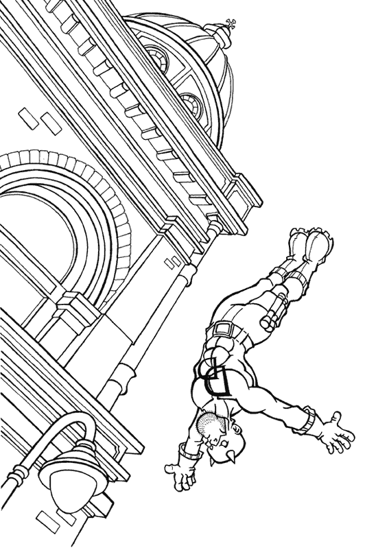 Coloring page: Daredevil (Superheroes and Supervillains) #78240 - Free Printable Coloring Pages