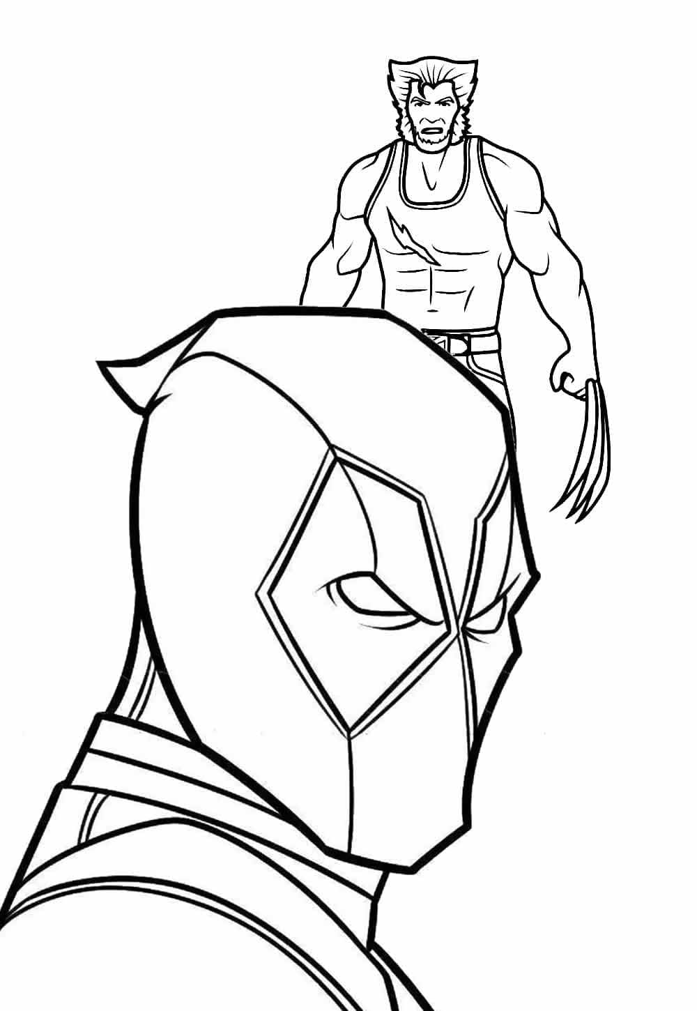 Free printable Deadpool and Wolverine coloring page #219347 from Superheroes and Supervillains collection
