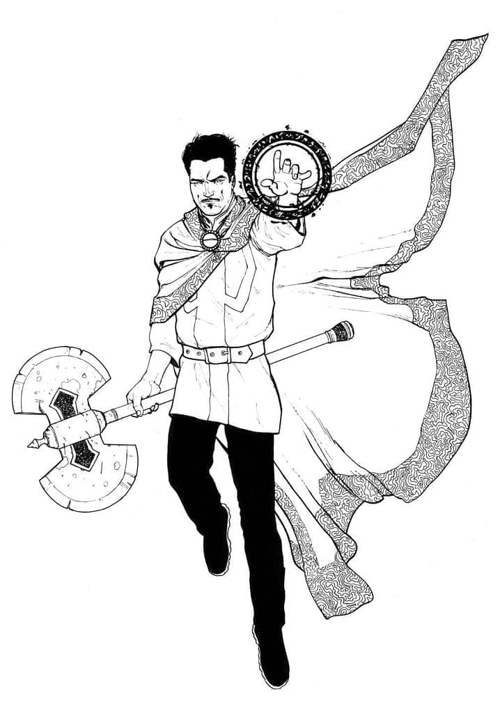 Free printable Doctor Strange coloring page #211435 from Superheroes and Supervillains collection