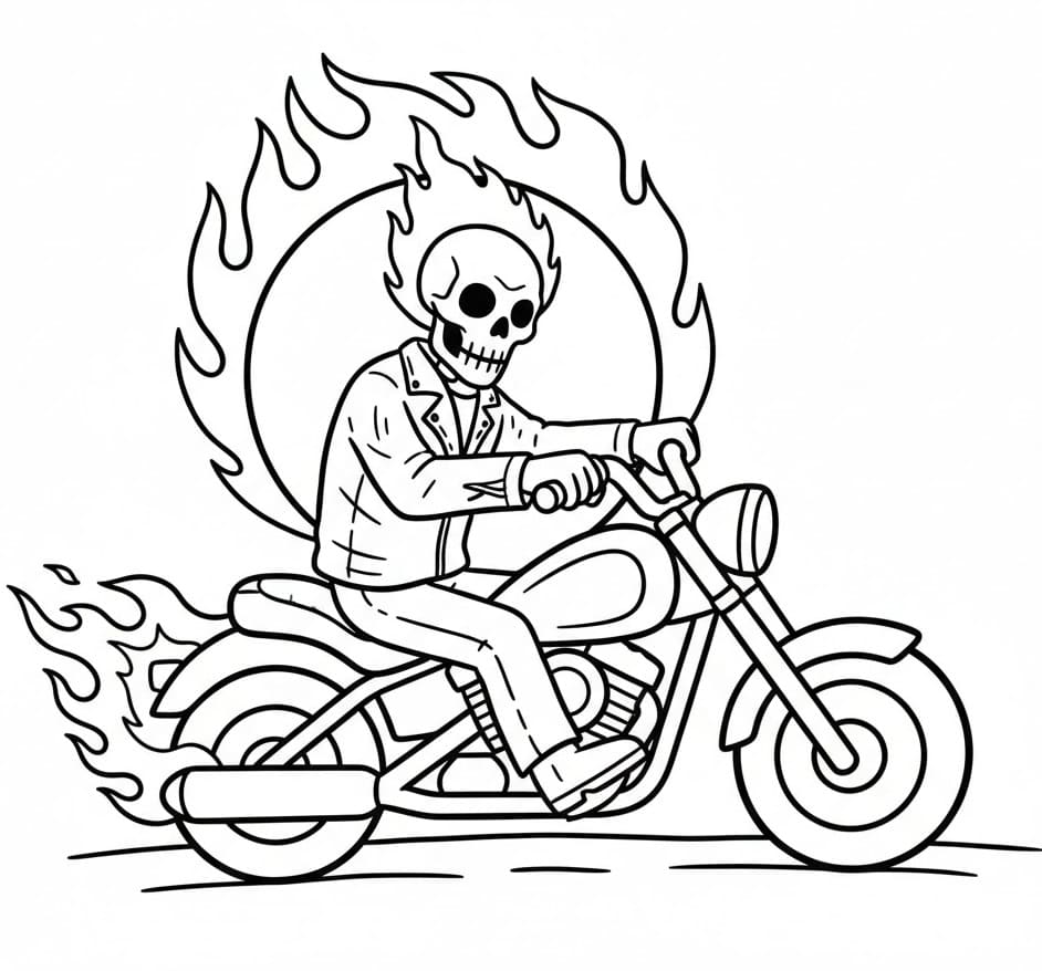 Free printable Ghost Rider coloring page #221941 from Superheroes and Supervillains collection
