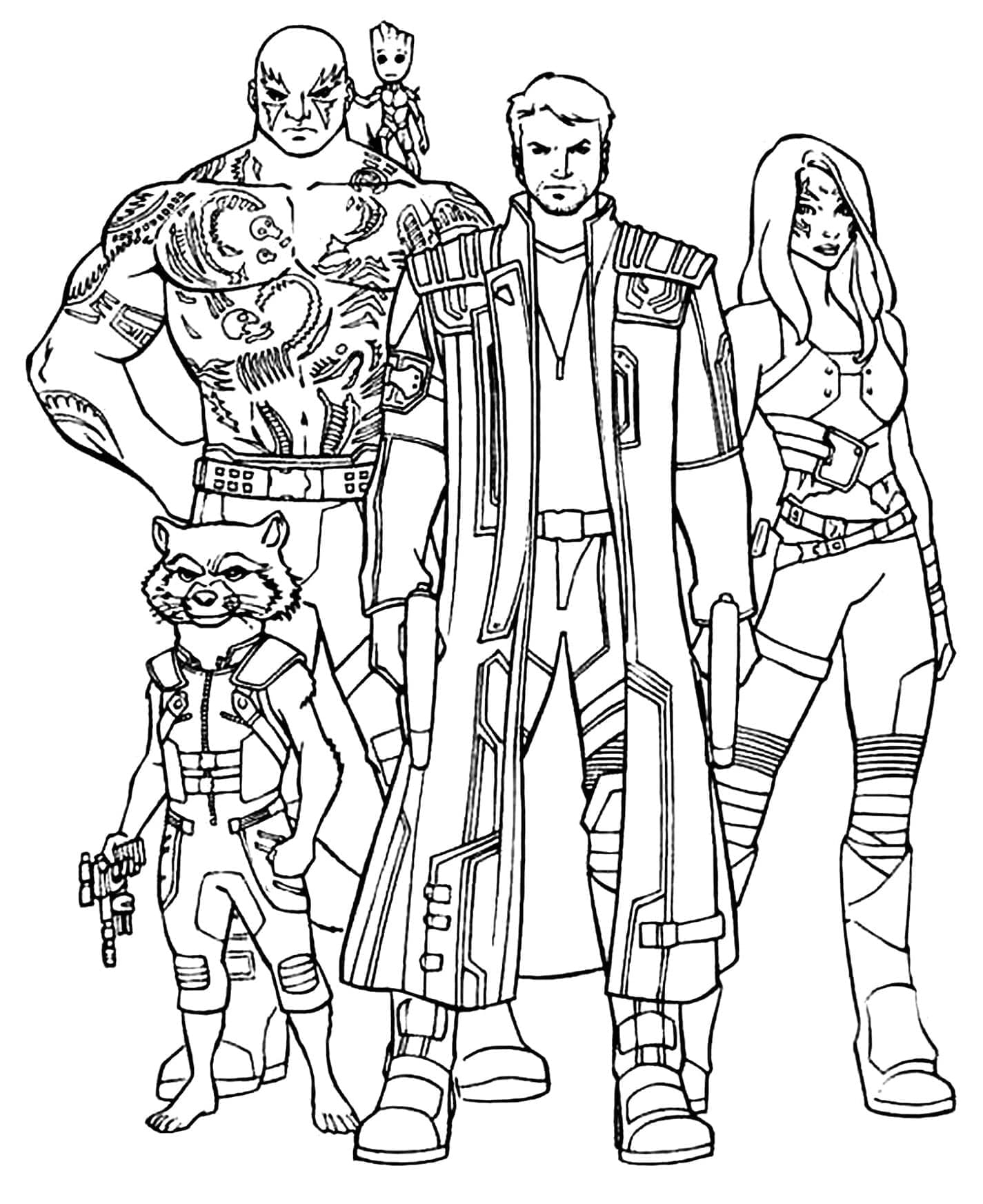 Coloring page: Guardians of the Galaxy (Superheroes and Supervillains) #211185 - Free Printable Coloring Pages