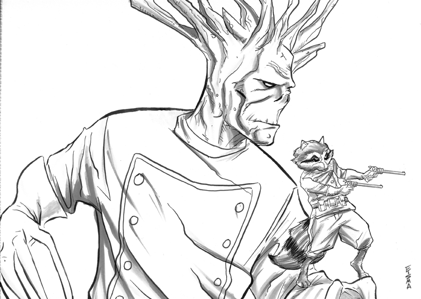 Coloring page: Guardians of the Galaxy (Superheroes and Supervillains) #82504 - Free Printable Coloring Pages