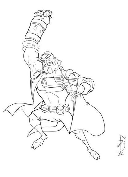 Free printable Hellboy coloring page #78484 from Superheroes and Supervillains collection
