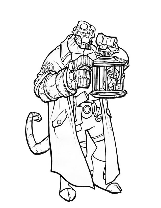 Free printable Hellboy coloring page #78486 from Superheroes and Supervillains collection Free printable Hellboy coloring page #78486 from Superheroes and Supervillains collection