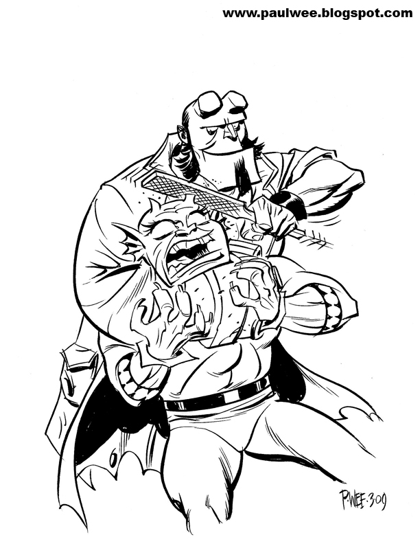 Free printable Hellboy coloring page #78618 from Superheroes and Supervillains collection