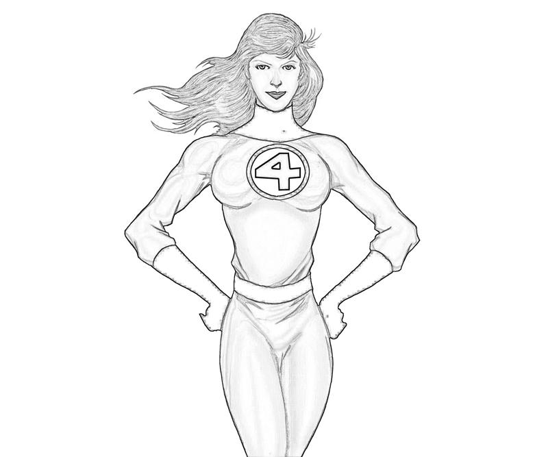 Free printable Invisible Woman coloring page #83221 from Superheroes and Supervillains collection