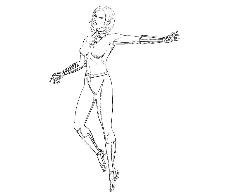 Coloring page: Invisible Woman (Superheroes and Supervillains) #83222 - Free Printable Coloring Pages