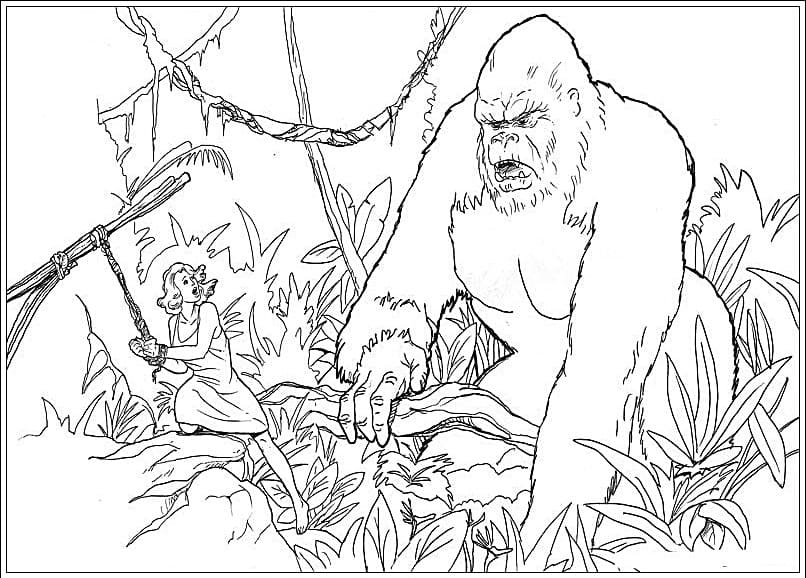 Free printable King Kong coloring page #203383 from Superheroes and Supervillains collection