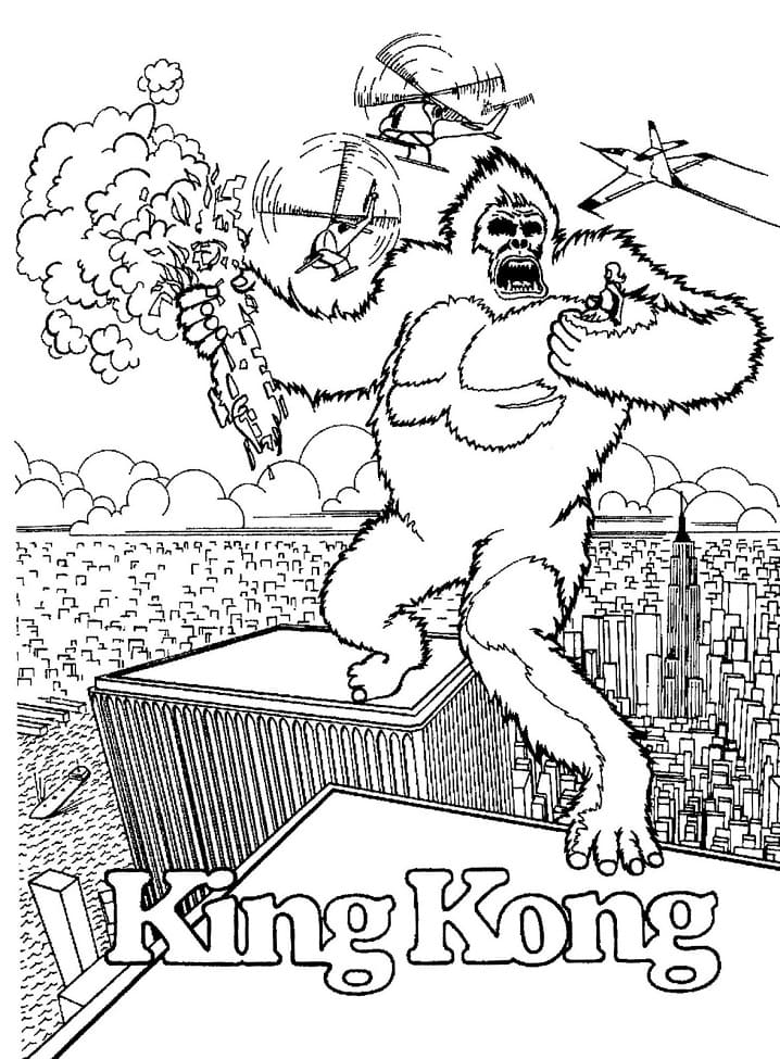 Free printable King Kong coloring page #203391 from Superheroes and Supervillains collection