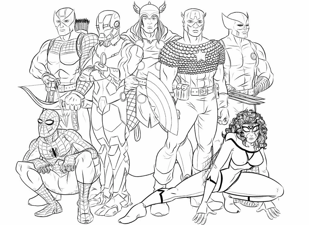 Free printable Marvel Super Heroes coloring page #80078 from Superheroes and Supervillains collection