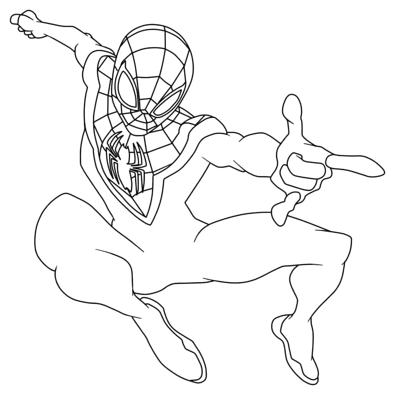 Coloring page: Miles Morales (Superheroes and Supervillains) #212096 - Free Printable Coloring Pages