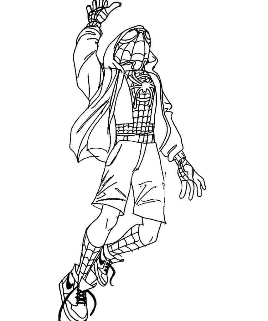 Coloring page: Miles Morales (Superheroes and Supervillains) #212112 - Free Printable Coloring Pages