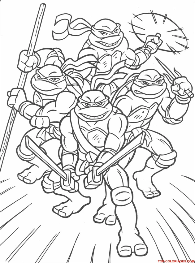 Coloring page: Ninja Turtles (Superheroes and Supervillains) #75354 - Free Printable Coloring Pages