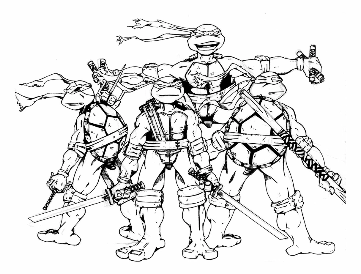Free printable Ninja Turtles coloring page #75365 from Superheroes and Supervillains collection