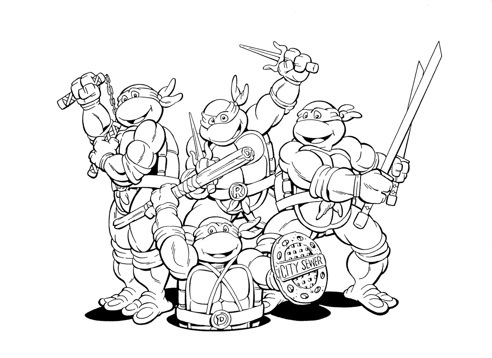 Coloring page: Ninja Turtles (Superheroes and Supervillains) #75491 - Free Printable Coloring Pages
