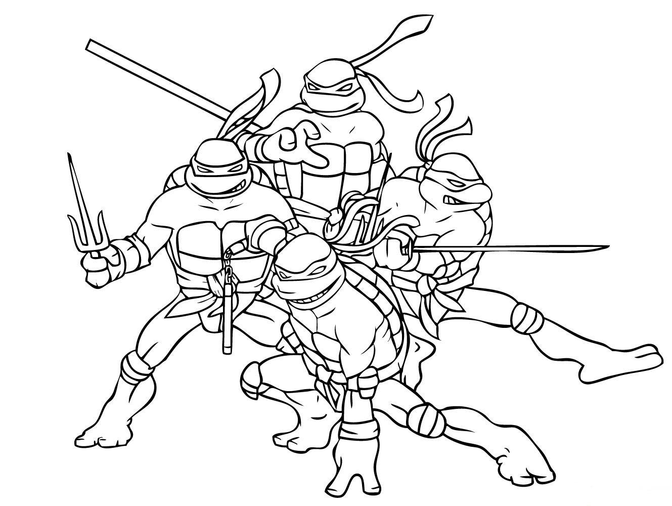 Free printable Ninja Turtles coloring page #75612 from Superheroes and Supervillains collection Free printable Ninja Turtles coloring page #75612 from Superheroes and Supervillains collection