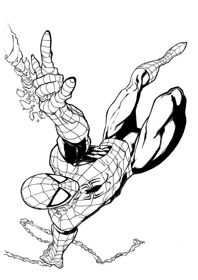 Coloring page: Spider-Man (Superheroes and Supervillains) #78739 - Free Printable Coloring Pages
