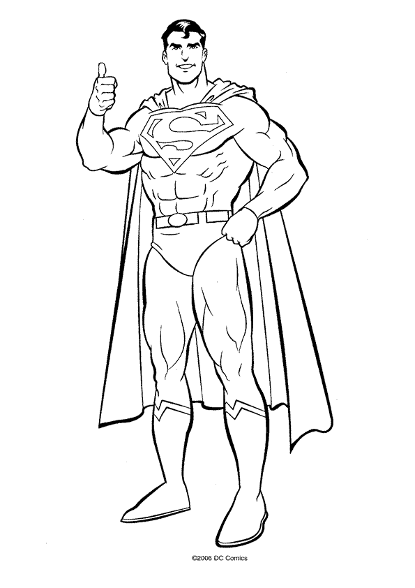 Coloring page: Superman (Superheroes and Supervillains) #83609 - Free Printable Coloring Pages