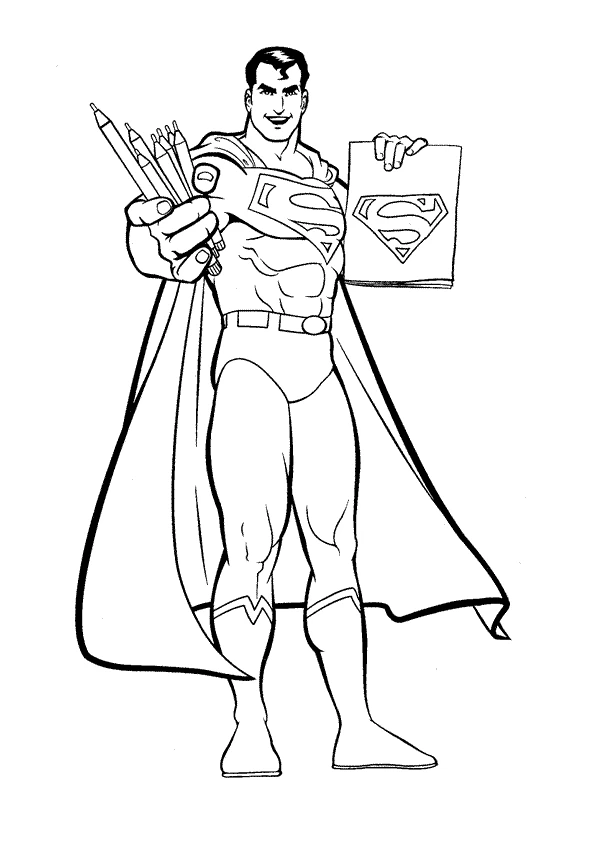 Coloring page: Superman (Superheroes and Supervillains) #83618 - Free Printable Coloring Pages