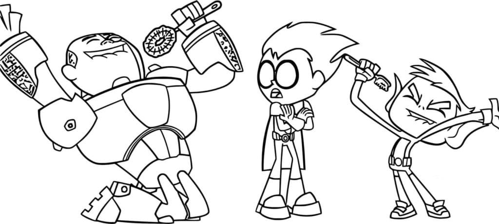 Free printable Teen Titans Go! coloring page #196395 from Superheroes and Supervillains collection