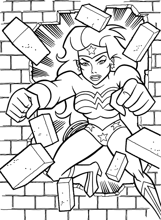 Coloring page: Wonder Woman (Superheroes and Supervillains) #74600 - Free Printable Coloring Pages