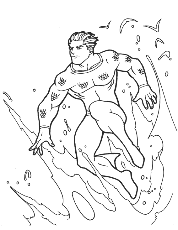 Coloring page: Aquaman (Superheroes) #84976 - Printable coloring pages
