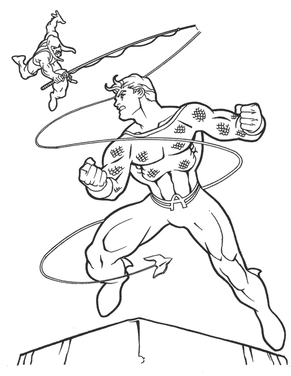Coloring page: Aquaman (Superheroes) #84997 - Printable coloring pages