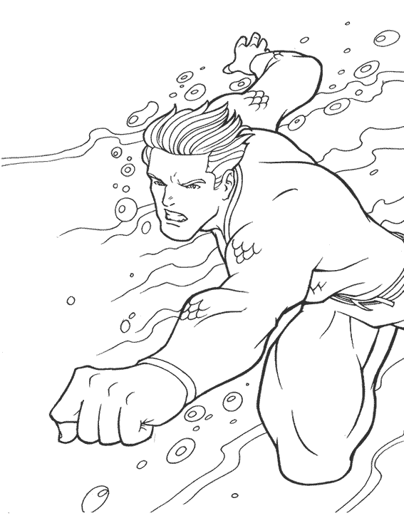 Coloring page: Aquaman (Superheroes) #84999 - Free Printable Coloring Pages