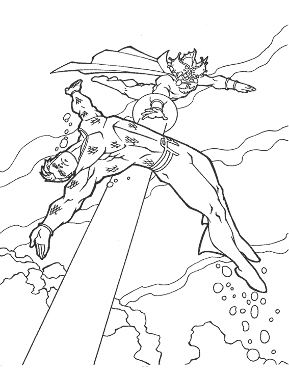 Coloring page: Aquaman (Superheroes) #85001 - Free Printable Coloring Pages