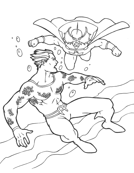 Coloring page: Aquaman (Superheroes) #85006 - Free Printable Coloring Pages