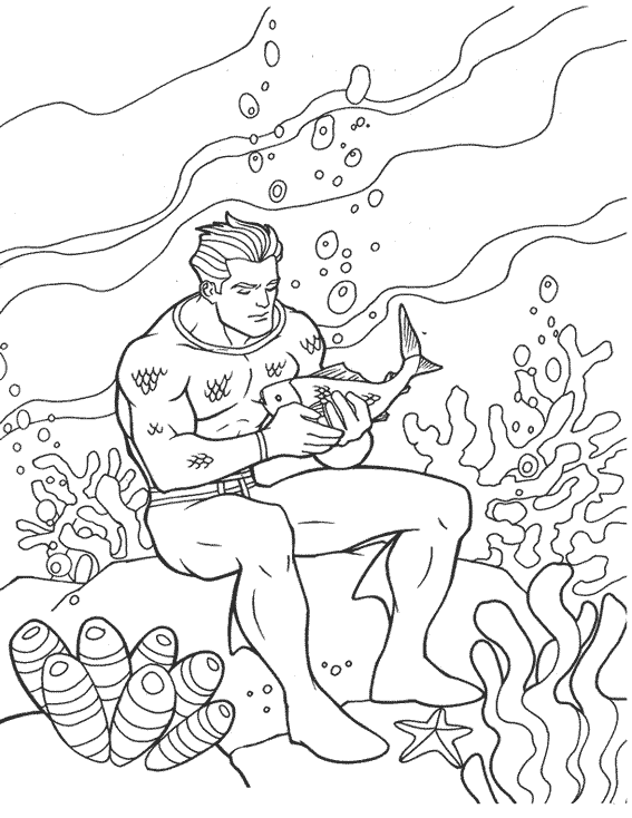 Coloring page: Aquaman (Superheroes) #85008 - Free Printable Coloring Pages