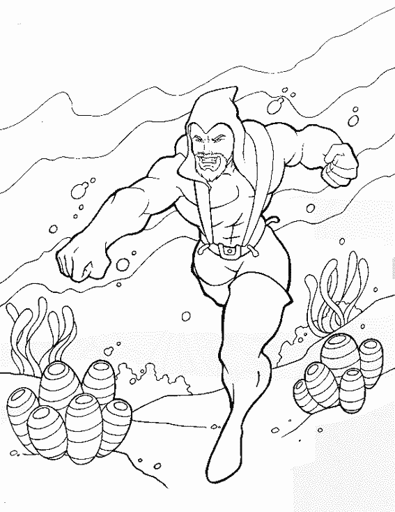 Coloring page: Aquaman (Superheroes) #85011 - Printable coloring pages
