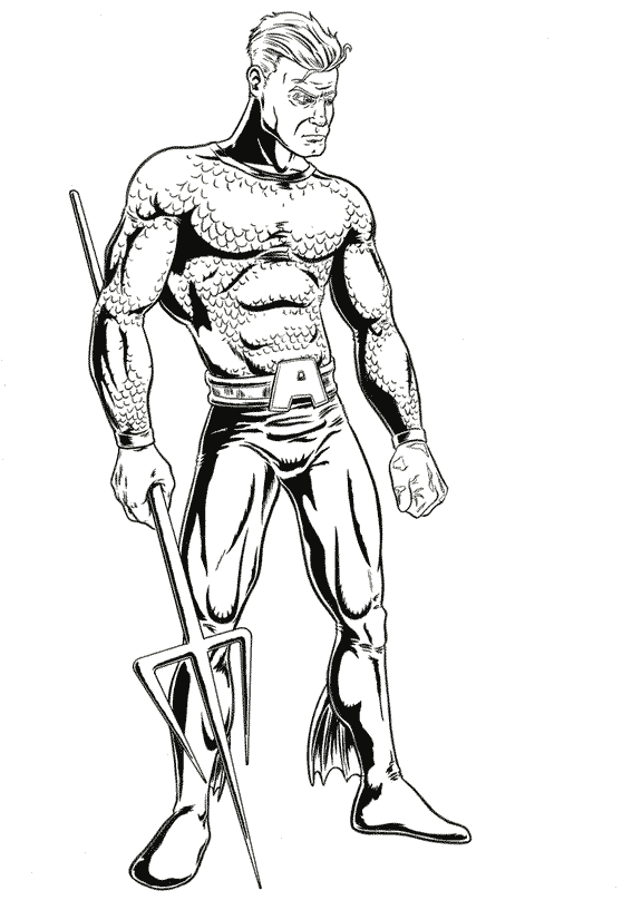 Aquaman Coloring Pages For Kids