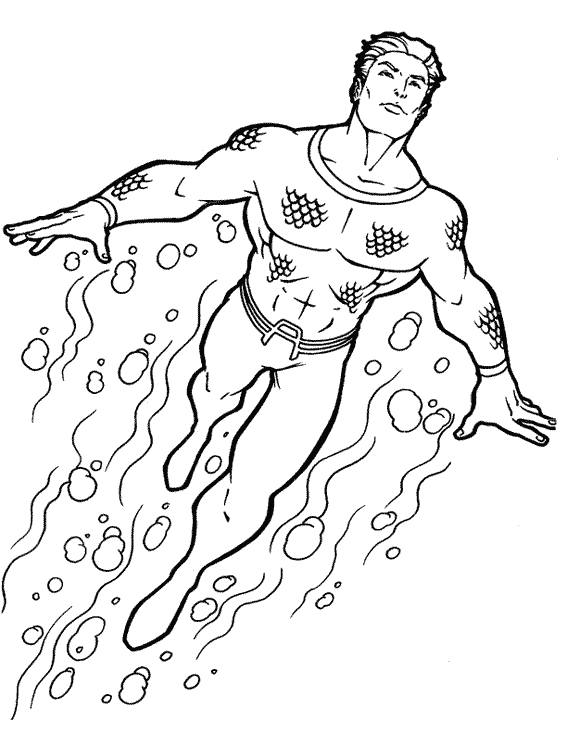 Coloring page: Aquaman (Superheroes) #85014 - Free Printable Coloring Pages
