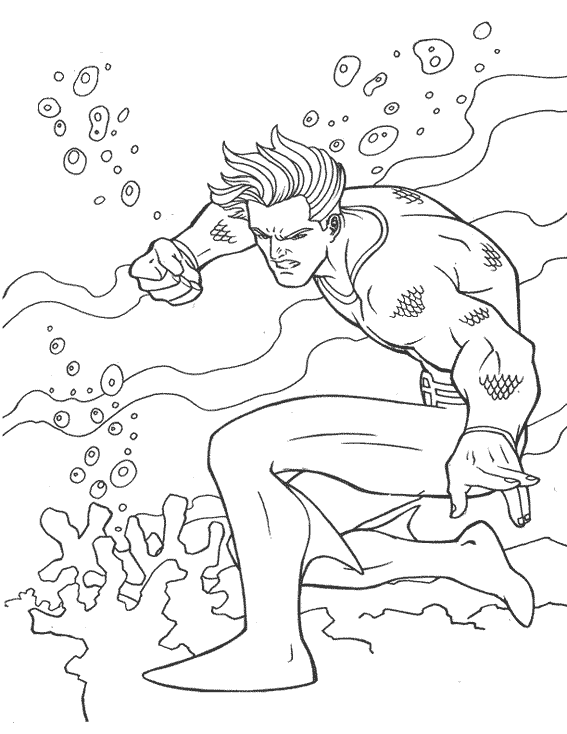 Coloring page: Aquaman (Superheroes) #85018 - Free Printable Coloring Pages