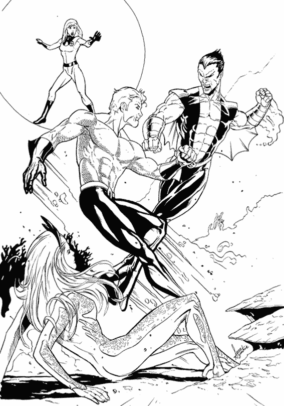 Coloring page: Aquaman (Superheroes) #85026 - Free Printable Coloring Pages