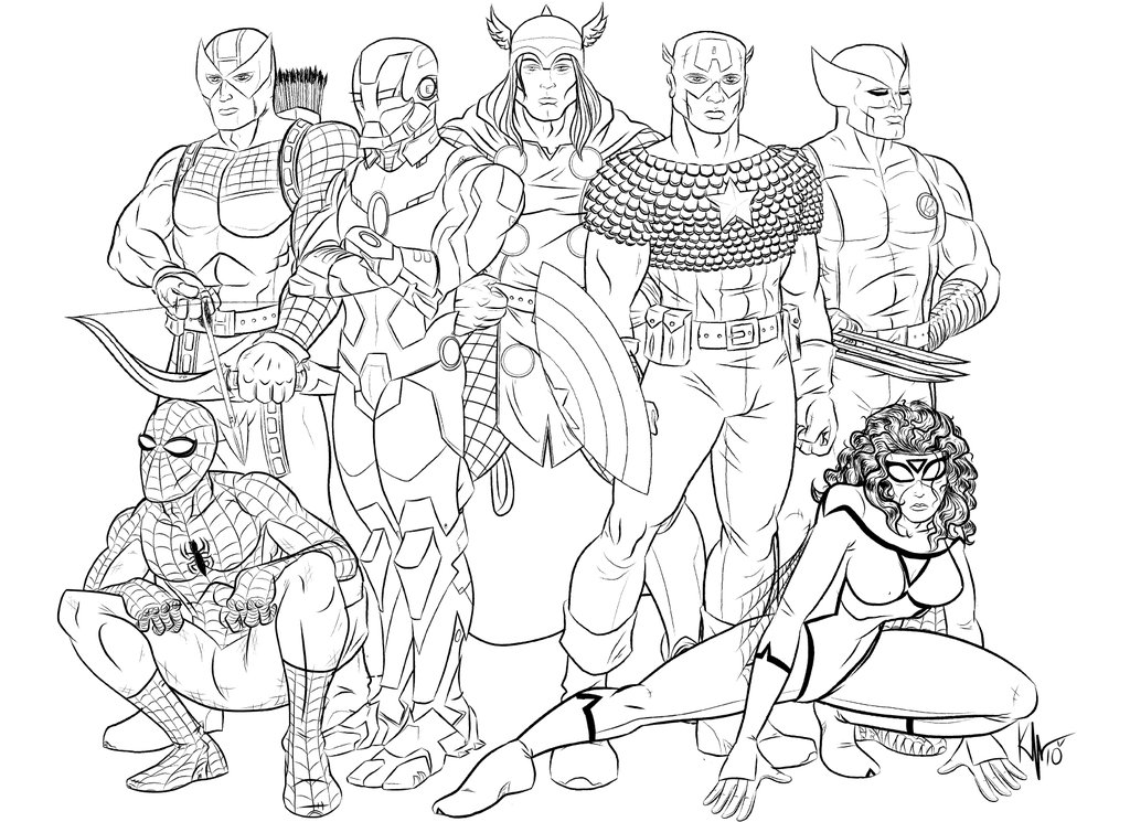 Avengers Superheroes Printable Coloring Pages