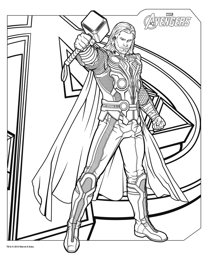Coloring page: Avengers (Superheroes) #74019 - Free Printable Coloring Pages