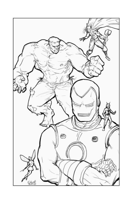 Coloring page: Avengers (Superheroes) #74052 - Printable coloring pages