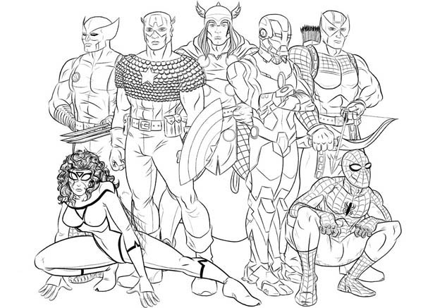 Coloring page: Avengers (Superheroes) #74104 - Free Printable Coloring Pages