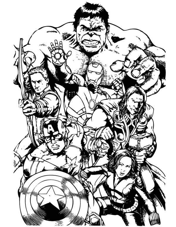 Drawing Avengers 74108 Superheroes Printable Coloring Pages
