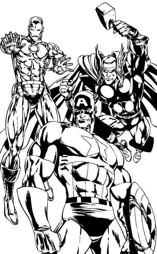 Avengers Superhero Coloring Pages