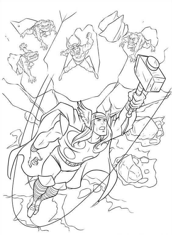 Coloring page: Avengers (Superheroes) #74193 - Free Printable Coloring Pages